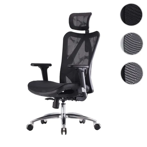 SIHOO Bürostuhl Schreibtischstuhl, ergonomisch und verstellbar - Ergonomischer Bürostuhl mit verstellbaren Armlehnen und einer Belastbarkeit von 150 kg. Der klimaregulierende Netzbezug sorgt für hohen Komfort, selbst bei langen Arbeitsstunden.