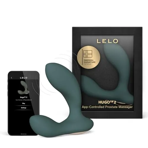 LELO HUGO 2 Prostata Vibrator mit Bluetooth-App - Sexspielzeug für Männer mit 10 Lusteinstellungen, leistungsstarken Motoren und wasserdichtem Design für endlosen Genuss und einfache Reinigung.