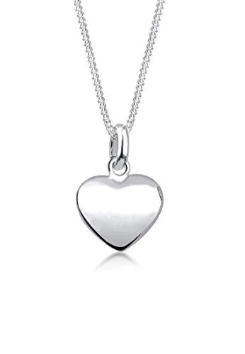 Elli Halskette Damen Herz Anhänger aus 925 Sterling Silber - Ketten für Damen, filigraner Herz-Anhänger aus hochwertigem 925 Sterling Silber, perfekt als Geschenk für besondere Anlässe.