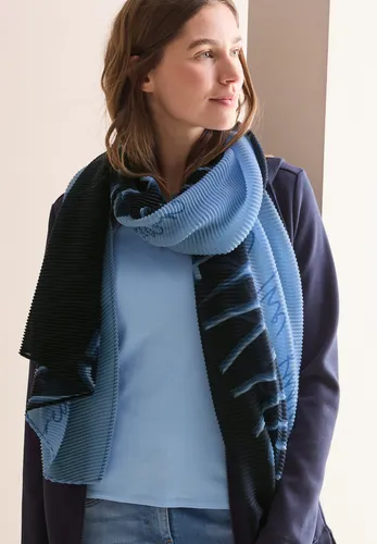 Cecil Schal mit grafischem Muster in universal blue - Modeschal aus 100% Polyester, pflegeleicht und stylish mit einem auffälligen grafischen Muster - perfekt für jeden Casual-Look.