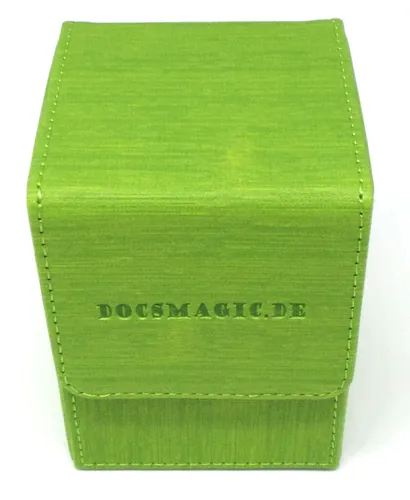 Docsmagic.de Premium Magnetic Flip Box (80) Light Green + Deck Divider - MTG PKM