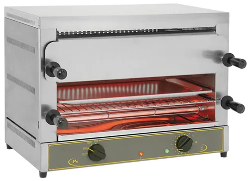 Neumärker Sandwich-Toaster Gastro 4kW - Gastronomie-Toaster mit Edelstahlgehäuse und Infrarot-Quarzstrahler für schnelle 30 Sekunden Aufheizzeit – ideal für professionelle Küchen.