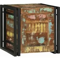 vidaXL Aufbewahrungsbox aus massivem Akazienholz 40x40x40 cm - TV-Schränke mit rustikalem Charme, ideal zur Aufbewahrung von Decken und Kleidung; dient auch als Couchtisch oder zusätzliche Sitzgelegenheit.