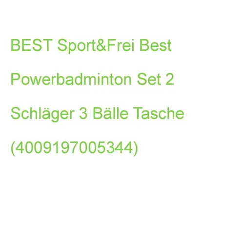 BEST_SPORT Power Badminton Set - 2 Schläger und 3 Bälle - Badminton Set mit 2 robusten Schlägern und 3 hochwertigen Bällen, ideal für Freizeitspieler und Sportbegeisterte.