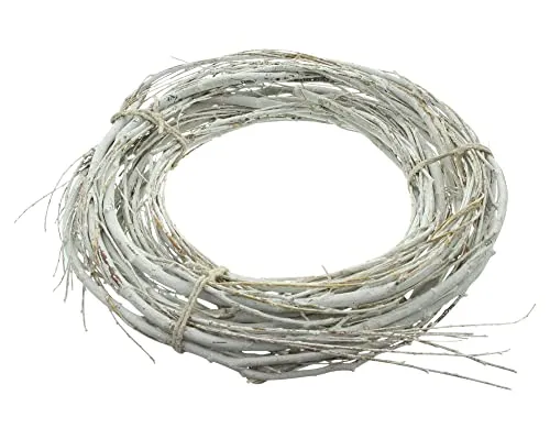 Reisigkranz White Charme, Maße: ca. Ø 45 cm, Innen-Ø 25 cm
