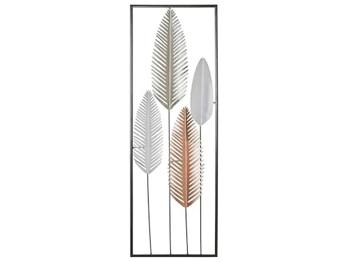 Wandobjekt Blatt NIOBIUM Metall 90 cm Silber - Moderne Wanddekoration in Silber mit elegantem Blättermotiv aus hochwertigem Metall. Ideal für jeden Raum und Einrichtungsstil, pflegeleicht und ohne Montage.