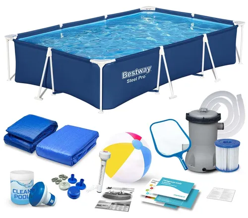 Bestway 56404N 16in1 Rahmen Garten Pool 300 x 201 x 66cm