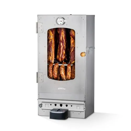 KAISER COMPANY 50 - Hochwertiger Elektrischer Räucherofen aus Edelstahl, tragbar und ideal für bis zu 10 kg Fleisch mit 2000W Leistung