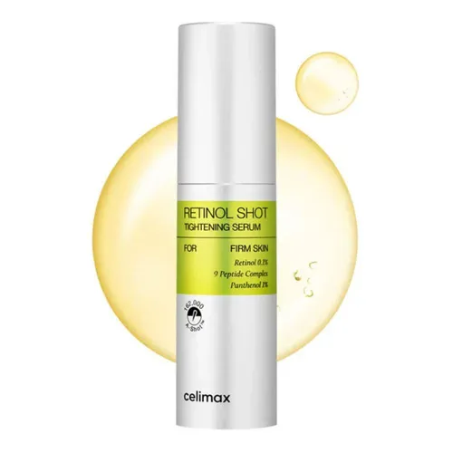 Celimax Retinol Shot Tightening Serum - Hochwirksames Serum zur Verbesserung der Hautstruktur und für eine glattere Haut. Ideal für sichtbar straffere Haut und eine gleichmäßige Textur. Perfekt für die abendliche Anwendung.