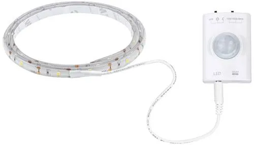 Paulmann 78900 LED-Streifen-Set 5V 1m Warmweiß - LED-Lampen: Flexibler 1m warmweißer LED Strip mit Batteriebetrieb und selbstklebender Rückseite, ideal für kreative Lichtakzente ohne Steckdose.