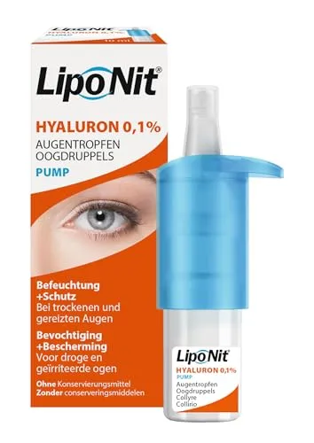 Liponit Augentropfen pump 0,1% Hyaluron, 1er Pack(1 x 10 ml)
