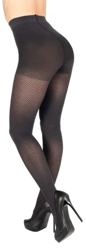 BANANALU 120 Den gemusterte Strumpfhose mit Baumwolle