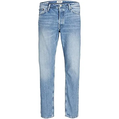 Jack & Jones Loose-fit-Jeans JJICHRIS JJORIGINAL SBD 921 SN, blue denim - Modische Loose-fit-Jeans aus 100% Baumwolle, komfortable Leibhöhe und gerade Beinform, ideal für lässige Outfits.