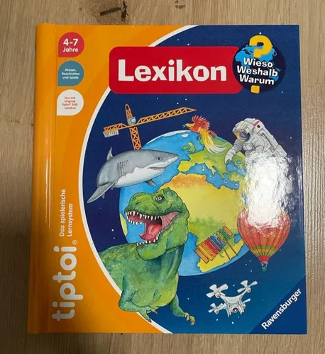 Ravensburger tiptoi Wieso? Weshalb? Warum? Lexikon - Gesellschaftsspiel für Kinder ab 4 Jahren, bietet spannende Informationen und authentische Geräusche, die das Lernen fördern und die Neugier wecken.