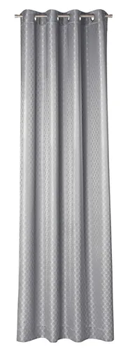 Joop! Ösenschal J-Allovers, Silber, 140x250 cm - Gardinen & Vorhänge, blickdicht und stilvoll, ideal für individuelle Raumgestaltungen mit raffiniertem Rauten-Motiv.