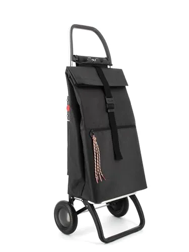 Klappbarer Einkaufstrolley Rolser Big Tweed 2 Räder - Schwarz