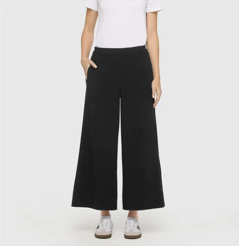 Damen Stretch-Hose MAC "CORALIE cropped" in Schwarz, Gr. 44 - Bequeme und pflegeleichte Damen-Stretch-Hose von MAC mit elastischem Bund und knöchelfreiem Schnitt. Ideal für lässige Freizeitlooks und hohen Tragekomfort.