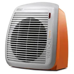 DeLonghi HVY1020 Schnellheizer grau orange - Heizlüfter mit 2000 W Heizleistung, individuell einstellbarem Thermostat und Sommerventilation für optimale Raumtemperatur zu jeder Jahreszeit. Ideal für Räume bis 65 m³.