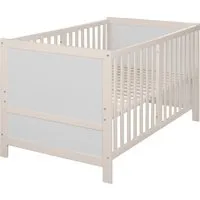 roba Kombi-Kinderbett EASY SLEEP 70 x 140 cm - Natur Grau - Betten: Vielseitiges Kombi-Kinderbett, das als Gitterbett, Sofa oder Juniorbett genutzt werden kann. Mit höhenverstellbarem Lattenrost und abgerundeten Flachstäben für Sicherheit und Komfort.