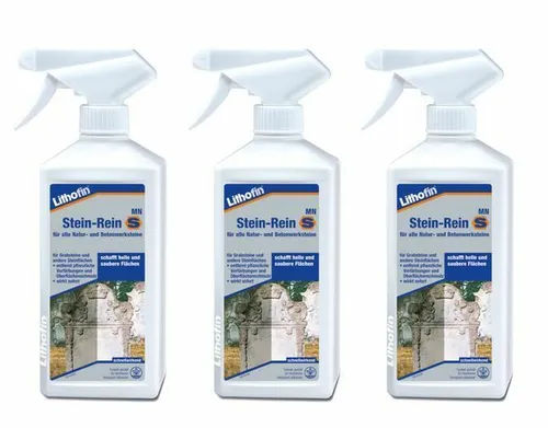 Lithofin MN Stein Rein S Naturwerksteine Betonwerksteine Grabsteine 500 ml 3 x