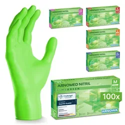 ARNOMED RAINBOW NITRIL LIME GREEN Nitrilhandschuhe grün puderfrei, VE 100 Stück 8/M