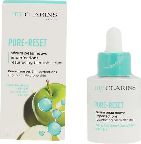 CLARINS myCLARINS Pure-Reset Resurfacing Blemish Serum 30 ml - Sonstige Gesichtspflegeartikel mit 92% natürlichen Inhaltsstoffen, ideal für ölige Haut mit Unreinheiten, reduziert Talg und fördert die Hauterneuerung für einen frischen, glatten Teint.