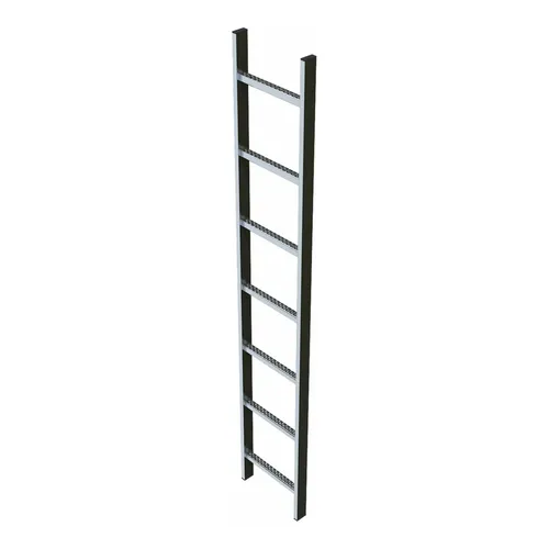 Schachtleiter Edelstahl V4A 7Sp - 1.960mm - Leiter aus robustem Edelstahl V4A, ideal für sichere Zugänge mit 7 Sprossen und einer Breite von 300mm. Perfekt für den Einsatz in Schachtanlagen.