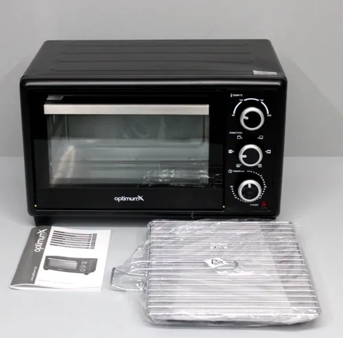 OptimumX 20 L Minibackofen - Klein mini Backofen mit Umluft, 1380 W Leistung und 60 Min Timer für perfekte Pizzagerichte