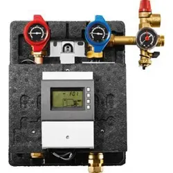 Buderus Komplettstation KSRR.3 mit Regler RV2 - Zubehör für Klima & Heizen, bietet Hocheffizienzpumpe und thermisches Regelventil für optimale Heizlösungen bis 120 °C.