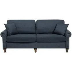 Sofa OTRA Stoff Dunkelgrau 3-Sitzer - Elegantes 3-Sitzer Sofa in Dunkelgrau, ideal für Ihr Wohnzimmer. Hochwertige Polsterung und stabile Eichenholzfüße sorgen für besten Sitzkomfort und eine stilvolle Note.