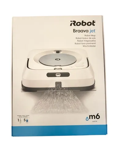IROBOT BRAAVA M6134 Bodenwischroboter - Saugroboter für müheloses Wischen, ideal für eine gründliche Reinigung von Hartböden und Teppichen.