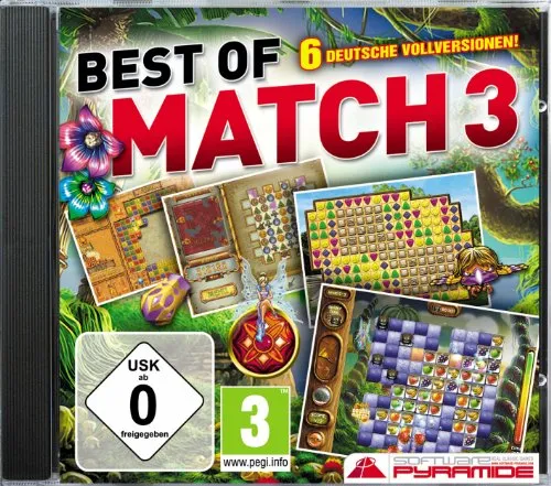 Best of Match 3 - 6 deutsche Vollversionen! - für PC - Computer - Neu