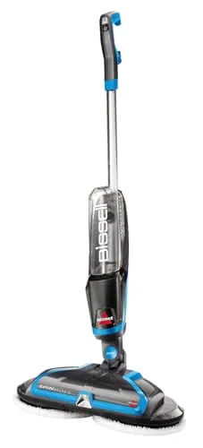 BISSELL 20522 Spinwave Elektrischer Mop - 105 W, kabelgebunden für müheloses Wischen von Hartböden in Blau
