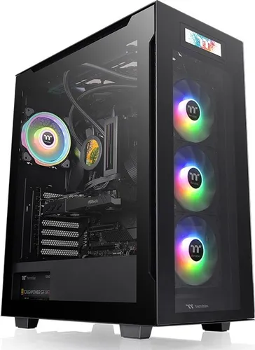 Thermaltake Divider 550 TG Ultra - Mid tower - ATX - Seitenteil mit Fenster (gehärtetes Glas) - keine Spannungsversorgung (PS/2) - Schwarz