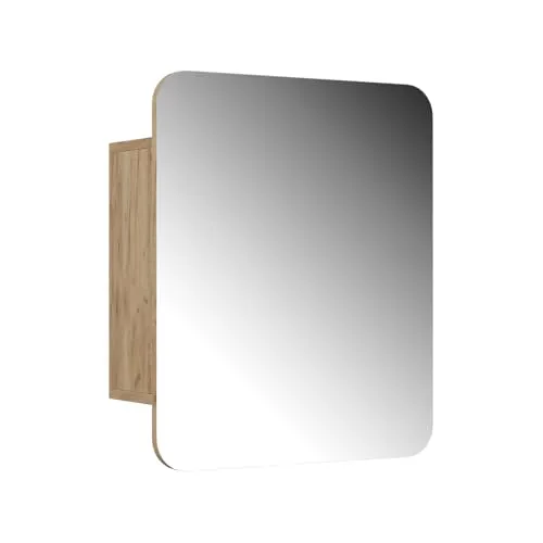 Vicco Badezimmerspiegelschrank Zino, Goldkraft Eiche 60 x 50 cm - Moderner Spiegelschrank für Ihr Badezimmer, bietet viel Stauraum und eine elegante Spiegeltür. Ideal für tägliche Pflege und als stilvolles Möbelstück.