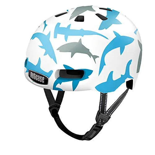 Nutcase Unisex Jugend Nutty-Baby Shark Helm, Mehrfarbig, XXS - Fahrradhelm für Kinder mit MIPS System für erhöhte Sicherheit, verstellbar und komfortabel dank Schaumstoff-Set für Kopfumfang 47-50 cm.