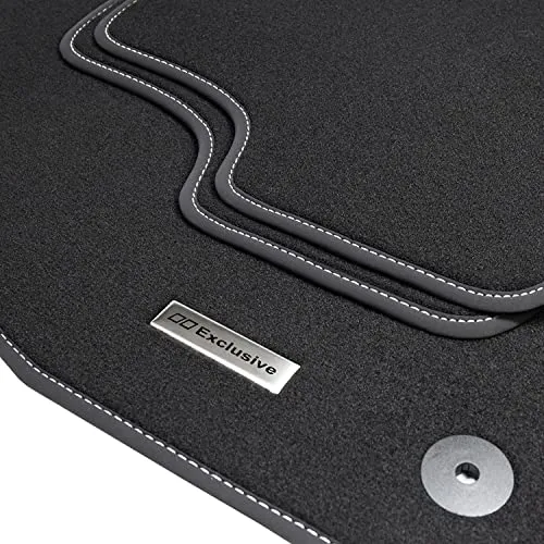tuning-art Auto-Fußmatten BDN114 für Audi A4 B5 8D Avant 1999-2001 - Premium Automatten Set aus hochwertigem Velours, passgenau für Audi A4 B5. Mit edlem Edelstahl Logo, strapazierfähig und rutschfest für höchsten Komfort.