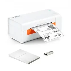 VEVOR Etikettendrucker 150 mm/s - Thermodrucker für Versandetiketten - Drucker für den schnellen und präzisen Druck von Versandetiketten mit 150 mm/s. Ideal für Unternehmen, die Effizienz und hohe Auflösung (203 DPI) benötigen.