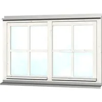 Doppelfenster SKAN HOLZ 132,4 x 82,1 cm - Hochwertiges Holzfenster in Weiß, ideal für Gartenhäuser, sorgt für viel Licht und eine ansprechende Optik.