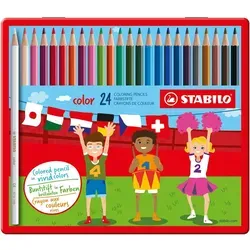 Stabilo Buntstifte Color, 1824-77, farbig sortiert, im Metalletui, 24 Stück