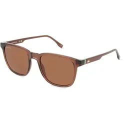Lacoste L6029S Herren-Sonnenbrille Vollrand Eckig Bio-Kunststoff-Gestell, braun