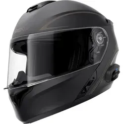 Sena Outrush R Helm ECE 22.06 schwarz matt Gr. L 59/60 - Motorradhelm mit integriertem Headset für Musik und Telefonate, inklusive Sonnenblende und effektivem Belüftungssystem.