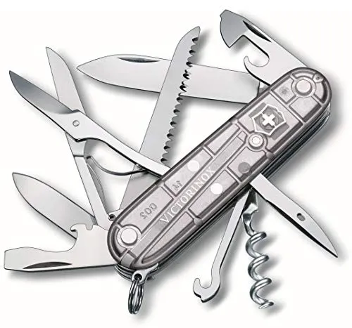 Victorinox Schweizer Taschenmesser Huntsman, Multitool, Swiss Army Knife mit 15 Funktionen, Klinge, Korkenzieher, Dosenöffner