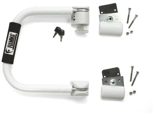 Fiamma Einstiegshilfe-Bügel Security 31 - Einstiegshilfe aus Aluminium, ideal für sicheres Ein- und Aussteigen. Passend für verschiedene Fahrzeugmarken, mit abschließbarem Sicherheitsschloss für zusätzlichen Schutz.