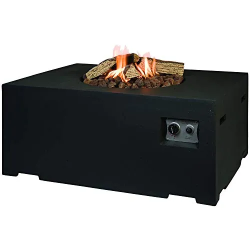 Happy Cocooning Mania Feuertisch 19,5 kW – Rechteckige Feuerstelle in Beton-Optik - Eleganter Feuertisch von Happy Cocooning, ideal für gesellige Abende im Freien. Mit 19,5 kW sorgt er für wohlige Wärme und Atmosphäre.
