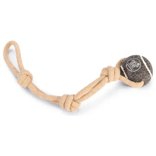 Beeztees Hundespielzeug Minus One Tennisball 39cm mit Seil grau-beige