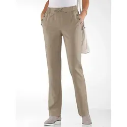 Sieh an! Jerseyhose 72 cm Innenbeinlänge, braun 56 - Stoffhosen mit komfortablem Rundumdehnbund und weitem Schnitt, ideal für entspannte Tage. Pflegeleicht und maschinenwaschbar.