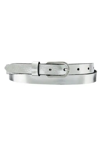 Eleganter Ledergürtel mit silberfarbener Schließe - Stilvoller Gürtel der Marke BERND GÖTZ, stufenlos verstellbar, aus strapazierfähigem Leder. Ideal für Büro-Outfits und Geschäftsfeiern, 2 cm breit für einen dezenten Look.