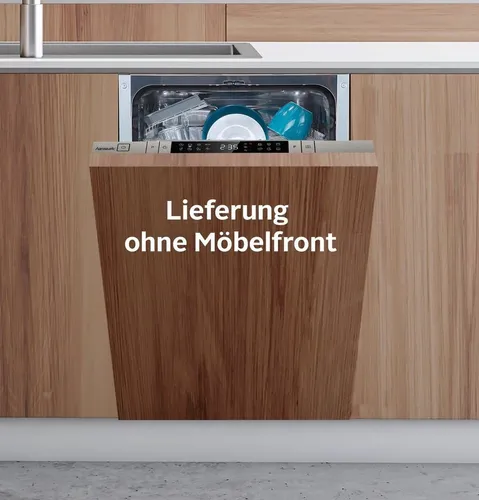 Hanseatic vollintegrierbarer Geschirrspüler HGVI4582C10J7714DS - Geschirrspüler mit 10 Maßgedecken, energiesparender ECO-Funktion und Turbo-Programm für blitzschnelles Spülen – ideal für moderne Küchen.
