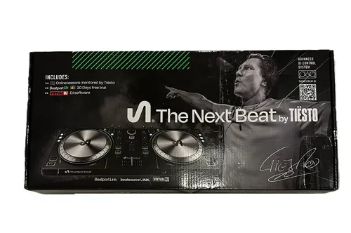 The Next Beat DJ Controller von Tiësto - DJ-Controller für Anfänger, 2-Deck-Design in Schwarz, ideal zum Einstieg in die Welt des DJing.